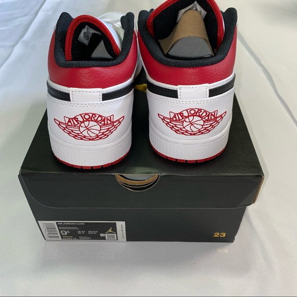 Nike Air Jordan 1 Low Men’s University Red White - Picture 4 of 5